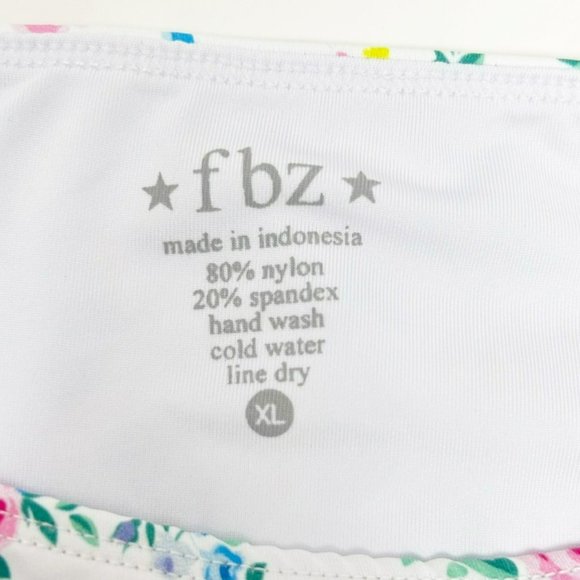 Flowers By Zoe Big Girls Size XL White Floral Bikini - Picture 4 of 4